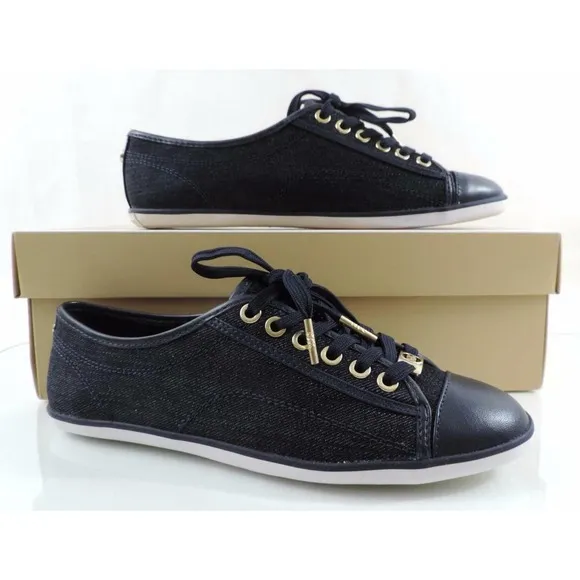 Women's Shoes Michael Kors Kristy Lace Up Fashion Sneakers Dark Denim Size 6.5