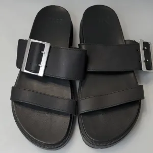 Women's Sorel Roaming Buckle  Black Leather Sandals