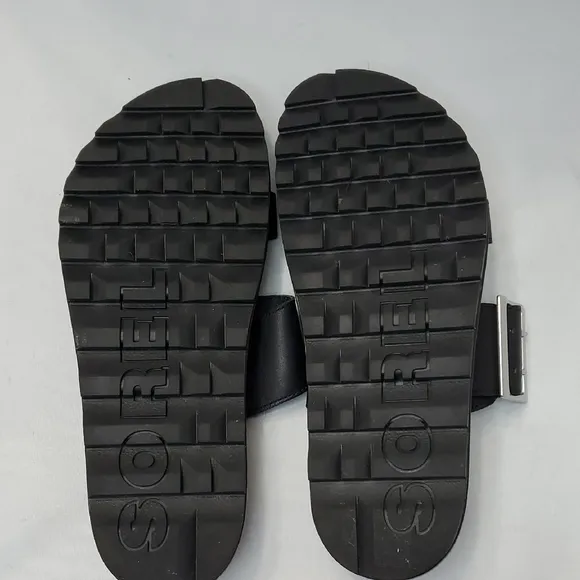 Women's Sorel Roaming Buckle  Black Leather Sandals