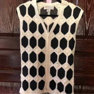 Wool and suede vest