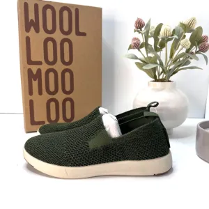 Woolloomooloo Suffolk Merino Wool Slip-On Shoe Green Women EU 36M/5.5 NWB