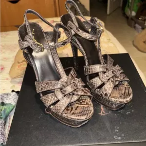 YSL python tribute platform gorgeous shoes 39 1/2