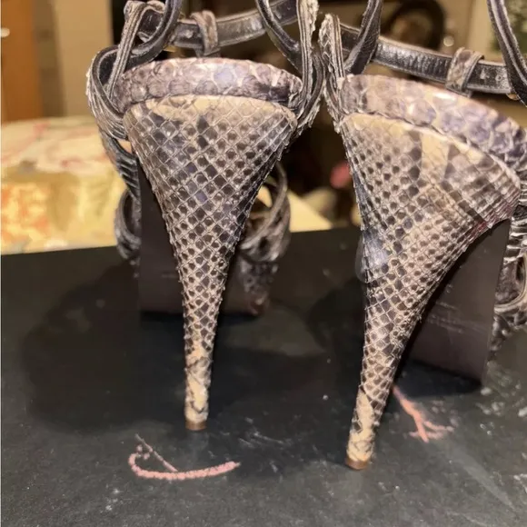 YSL python tribute platform gorgeous shoes 39 1/2
