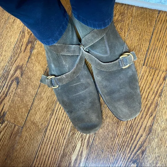 Yves Saint Laurent Brown Suede Boots
