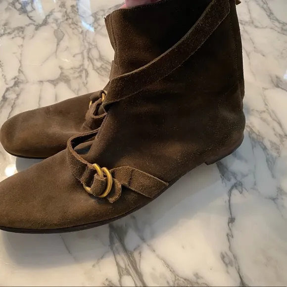 Yves Saint Laurent Brown Suede Boots