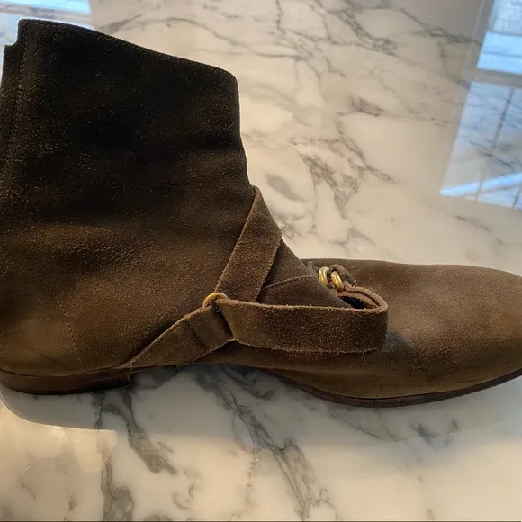 Yves Saint Laurent Brown Suede Boots