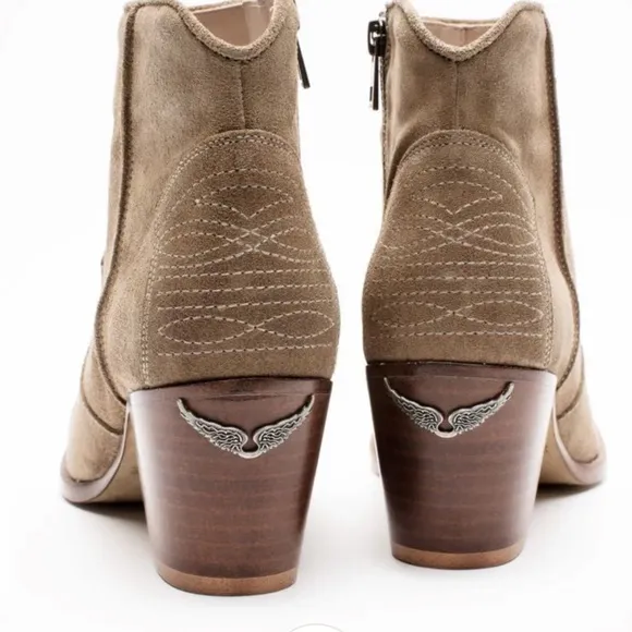ZADIG &amp; VOLTAIRE Molly Suede Boots Taupe