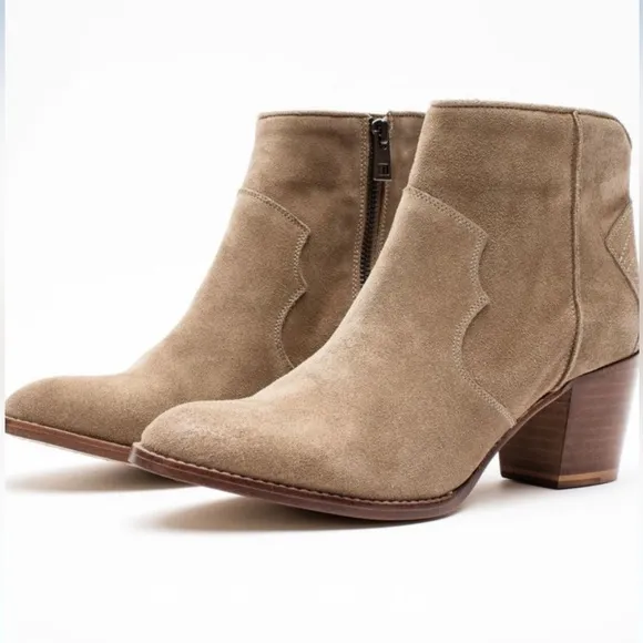 ZADIG &amp; VOLTAIRE Molly Suede Boots Taupe