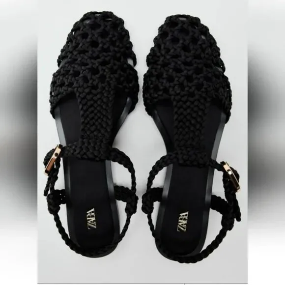 ZARA FLAT CAGE SANDALS