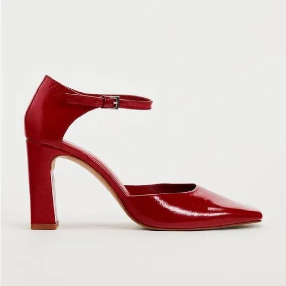 Zara HIGH HEELED 100% LEATHER SHOES