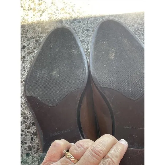Zara Leather monk strap shoes Size 41 Brown 2452/302/105 531 255/95