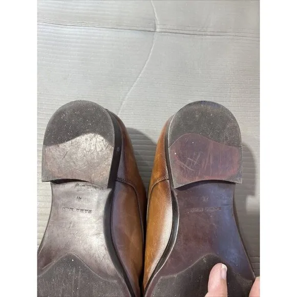 Zara Leather monk strap shoes Size 41 Brown 2452/302/105 531 255/95