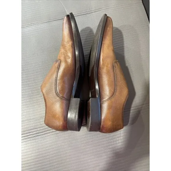 Zara Leather monk strap shoes Size 41 Brown 2452/302/105 531 255/95