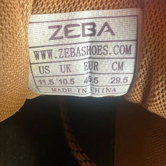 ZEBA Shoes  Men’s 11.5 Hands Free Brown Leather Slip-On Leather Slip-Resist