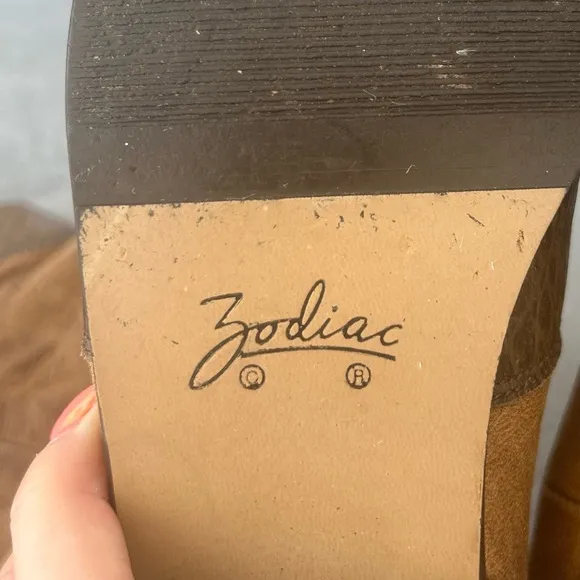 Zodiac Vintage Leather Suede Cowboy Boots