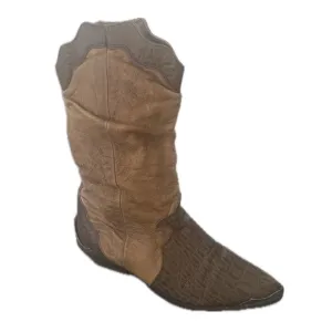 Zodiac Vintage Leather Suede Cowboy Boots